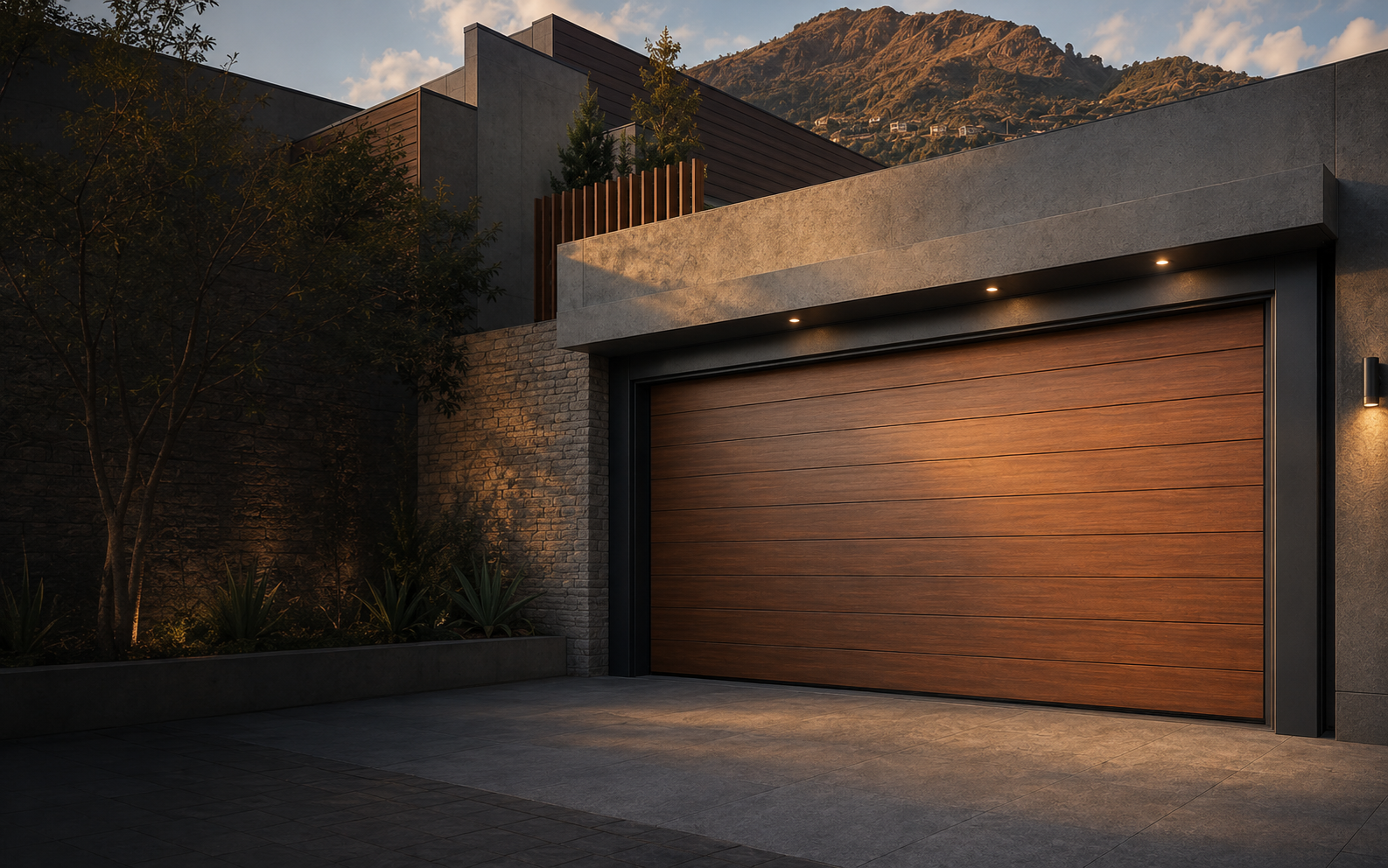 Propuesta arquitectónica con acabado madera